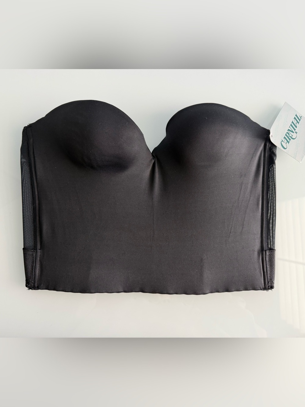 Carnival Creations Women’s Black Invisible Low Plunge Longline Strapless Bra 38A